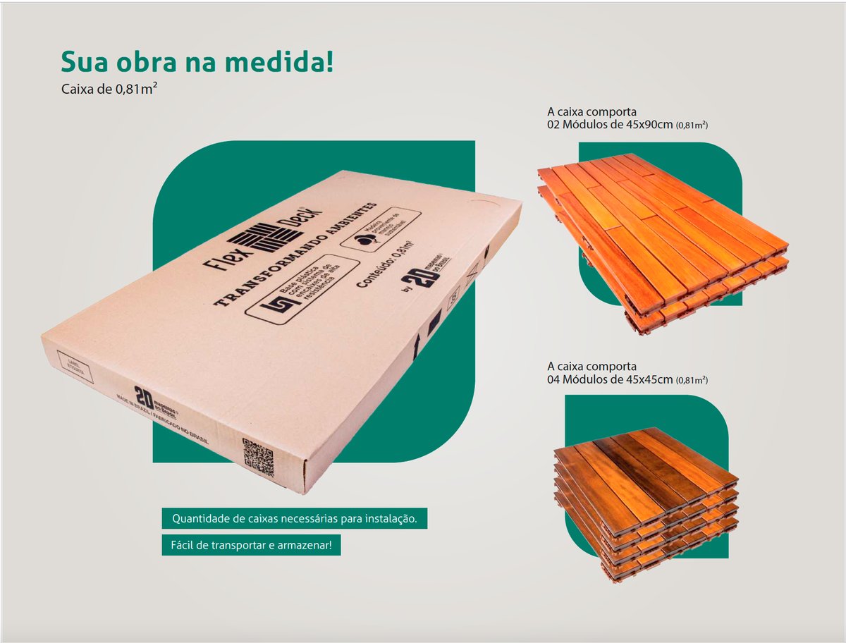 FlexDeck — Revestimento modular de madeira nobre para decks e paredes
